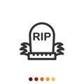 Minimal Tombstone icon,Vector and Illustration