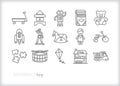 Toy icon set for children to play with