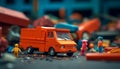 Minimal Toys, Simple Playful Delights. Miniature toys photography created with AI.