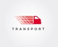 Minimal transport logo template - vector illustration Royalty Free Stock Photo