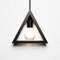 Minimal Triangle Pendant Lamp: Realistic Lighting With Psychological Symbolism