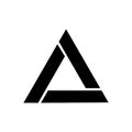 Minimal triangle shape logo design simple creative