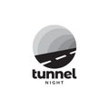 Minimal tunnel road way logo design vector graphic symbol icon illustration creative idea Royalty Free Stock Photo