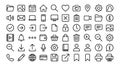 Minimal User Interface Line Icon Set for Web App Design, UX UI and Modern Digital Systems Royalty Free Stock Photo