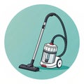 Minimal vacuum cleaner icon sharp lines Royalty Free Stock Photo