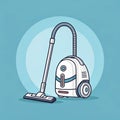 Minimal vacuum cleaner icon sharp lines Royalty Free Stock Photo