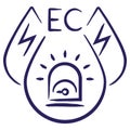 Minimal vector icon of the signaling of liquid low electrical conductivity