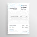 Minimal vector invoice template design Royalty Free Stock Photo