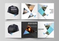 The minimal vector layout of square format covers design templates for trifold brochure, flyer, magazine. Creative