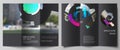 The minimal vector layouts. Modern creative covers design templates for trifold brochure or flyer. Futuristic design