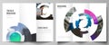 The minimal vector layouts. Modern creative covers design templates for trifold brochure or flyer. Futuristic design