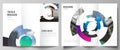 The minimal vector layouts. Modern creative covers design templates for trifold brochure or flyer. Futuristic design