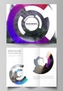 The minimal vector layouts. Modern creative covers design templates for trifold brochure or flyer. Futuristic design