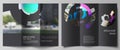 The minimal vector layouts. Modern creative covers design templates for trifold brochure or flyer. Futuristic design