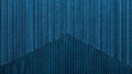 Minimalist Vertical Wood Planks Pattern with Triangle Design in Dark Blue Hue Royalty Free Stock Photo