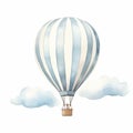 Minimal Watercolor Hot Air Balloon Picture Frame Print Royalty Free Stock Photo