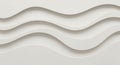 Minimal white abstract wave background with soft shadows and layered curves Royalty Free Stock Photo