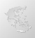 Minimal white map Greece, template Europe country