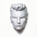 Minimal White Paper Sculpture Of A Man\'s Face By Shawn Mendes