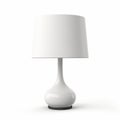 Minimal White Table Lamp With Cartoonish Simplicity And High Resolution Royalty Free Stock Photo