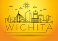 Minimal Wichita Linear City Skyline with Typographic Design