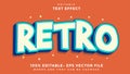 Minimal Word Retro Editable Text Effect Design, Effect Saved In Graphic Style