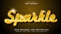 Minimal Word Sparkle Editable Text Effect Design, Effect Saved In Graphic Style Royalty Free Stock Photo