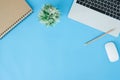 Minimal work space - Creative flat lay photo of workspace desk.