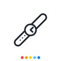 Minimal wristwatch icon,Stylish wristwatch icon