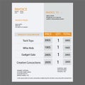 Minimal yellow invoice template vector design Royalty Free Stock Photo