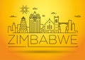 Minimal Zimbabwe Linear Skyline with Typographic Design