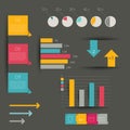 Minimalictic modern infographic folder with diagra