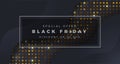 Minimalism black friday sale offer poster banner template Royalty Free Stock Photo