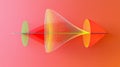 Minimalistic 3D Banner with Linear Graph on Solid Background