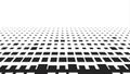Abstract Black and White Halftone Pattern with Perspective Royalty Free Stock Photo