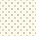 Minimalist abstract background. Simple modern print with mini crosses. Seamless pattern with geometric figures.