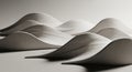 White Sculptural Waves with Soft Shadows and Minimalist Rhythm Royalty Free Stock Photo