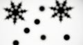 Abstract Black Snowflakes and Dots on White Background Royalty Free Stock Photo
