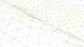 Minimalist abstract digital wireframe grid surface texture on a clean white background Royalty Free Stock Photo