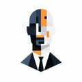 Minimalist Abstract Head Portrait In Modern Business Style