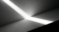 Abstract geometric light cross in grayscale interior Royalty Free Stock Photo