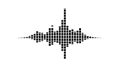Abstract Sound Waveform - Black and White Royalty Free Stock Photo