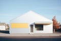 minimalist aframe with aluminum facade on sunny day Royalty Free Stock Photo