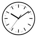 Minimalist analogue clock displaying time Royalty Free Stock Photo