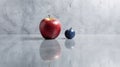 Minimalist Apple Reflections On Polished Concrete: A Berrypunk Photography