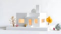 Minimalist architectural model of a house showcasing a simple Royalty Free Stock Photo