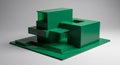 A minimalist architectural model made from acrylic, showcasing creativity and architectural design. Royalty Free Stock Photo