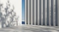 Minimalist Architecture with Sea View and Shadow Play Royalty Free Stock Photo