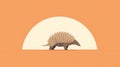 Minimalist Armadillo Illustration With Distinctive Shell Features