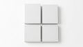 A minimalist arrangement of four white rectangular blocks in a grid pattern Royalty Free Stock Photo
